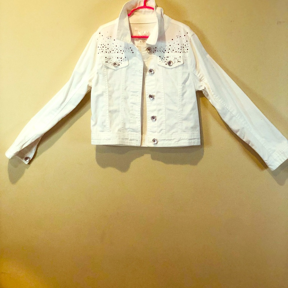 A kids white Jean jacket